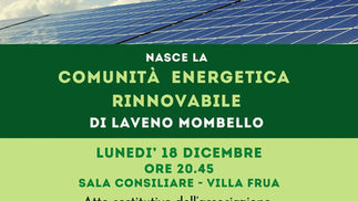 A Laveno Mombello la Comunità Energetica Rinnovabile diventa realtà