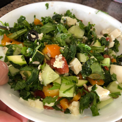 Healthy keto salad as a meal