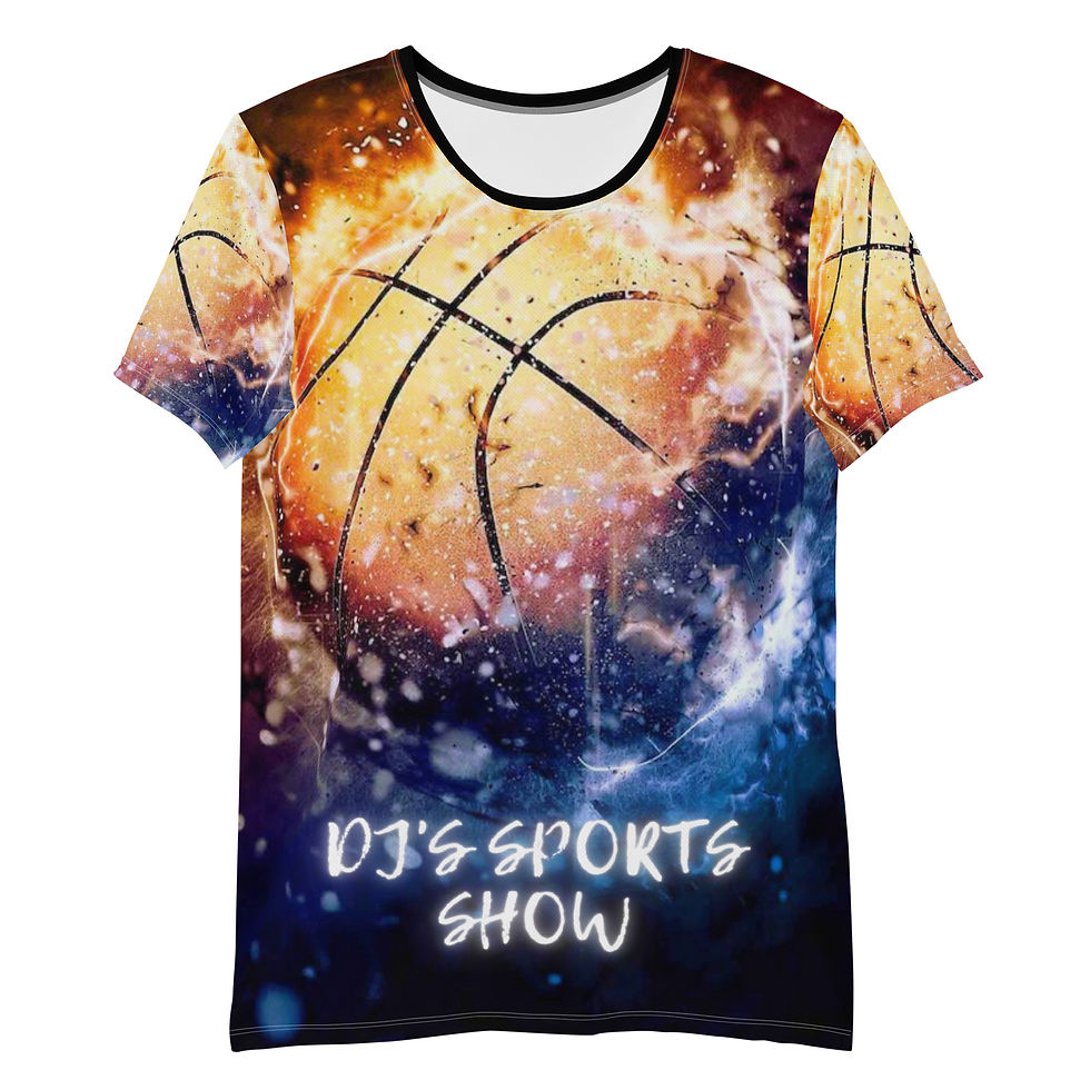 Thumbnail: DJ's Basketball Fire Splash Athletic T-shirt