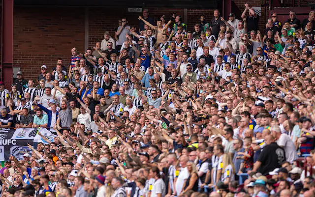 Aston Villa and Newcastle fans united in song, attacking the Premier League’s Profit and Sustainability Rules.