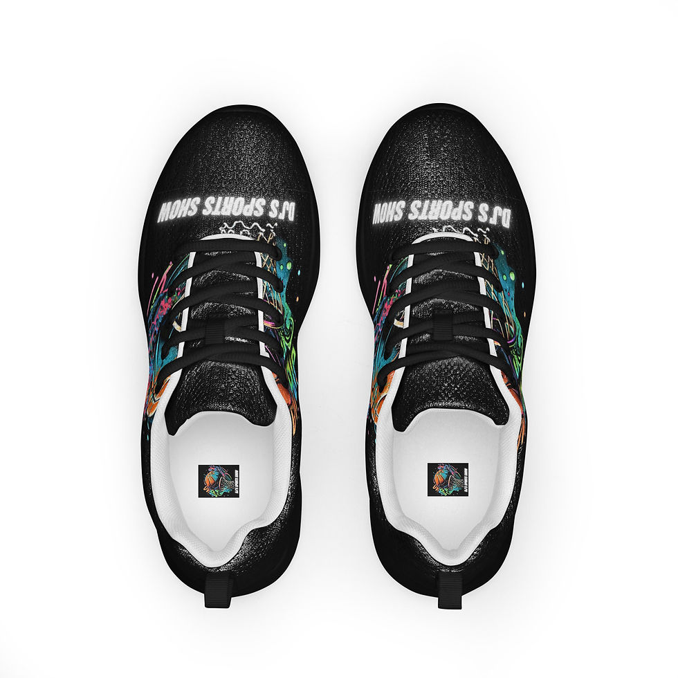 Thumbnail: DJ's Basketball Graffiti Black Athletic Shoes