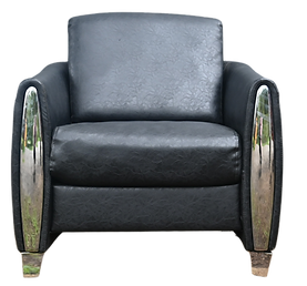 Smoove Africa Second Hand Black Leather Armchair