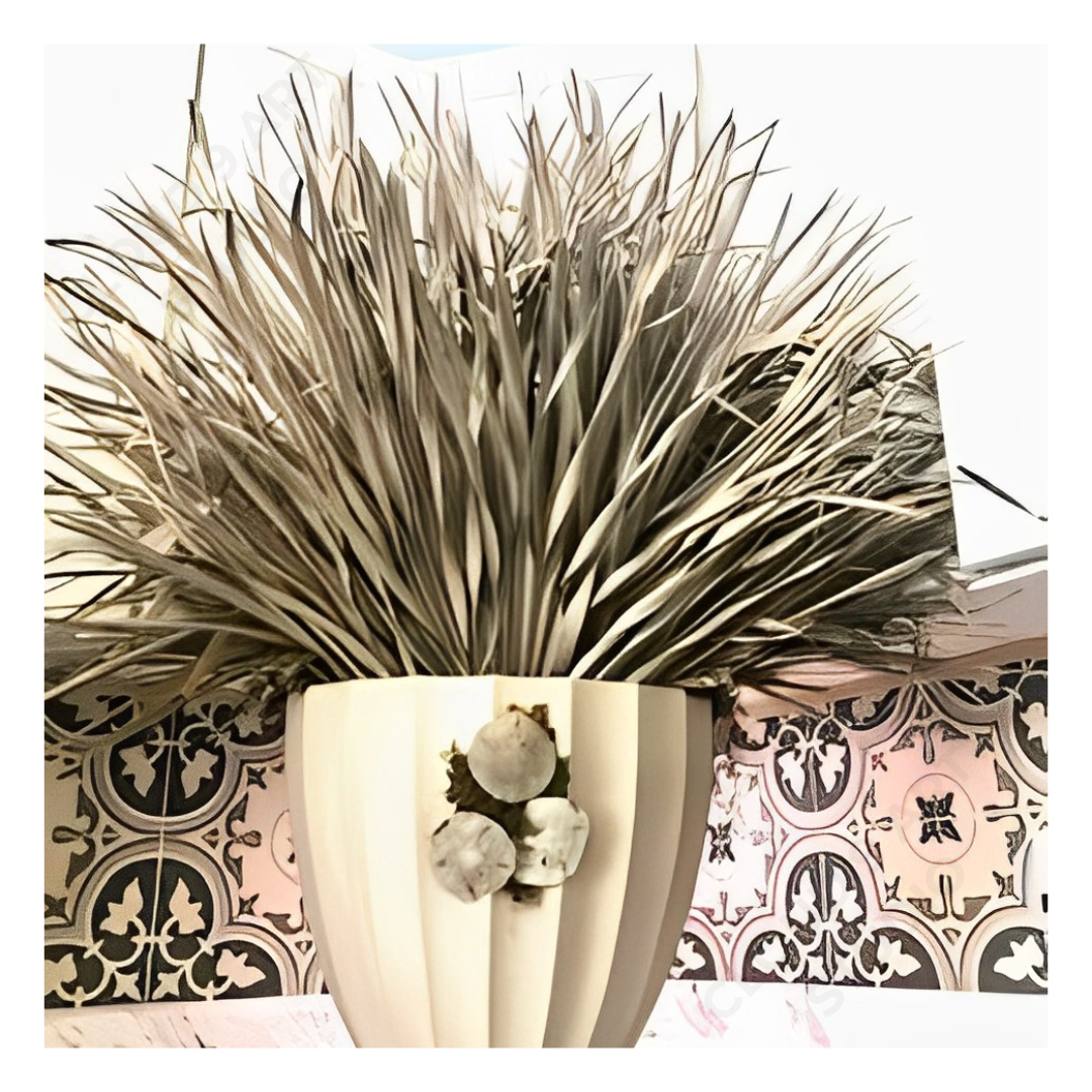 Ex. Lg. 15-20 Gal. Faux Concrete w/sand dollars/palm painted in oyster