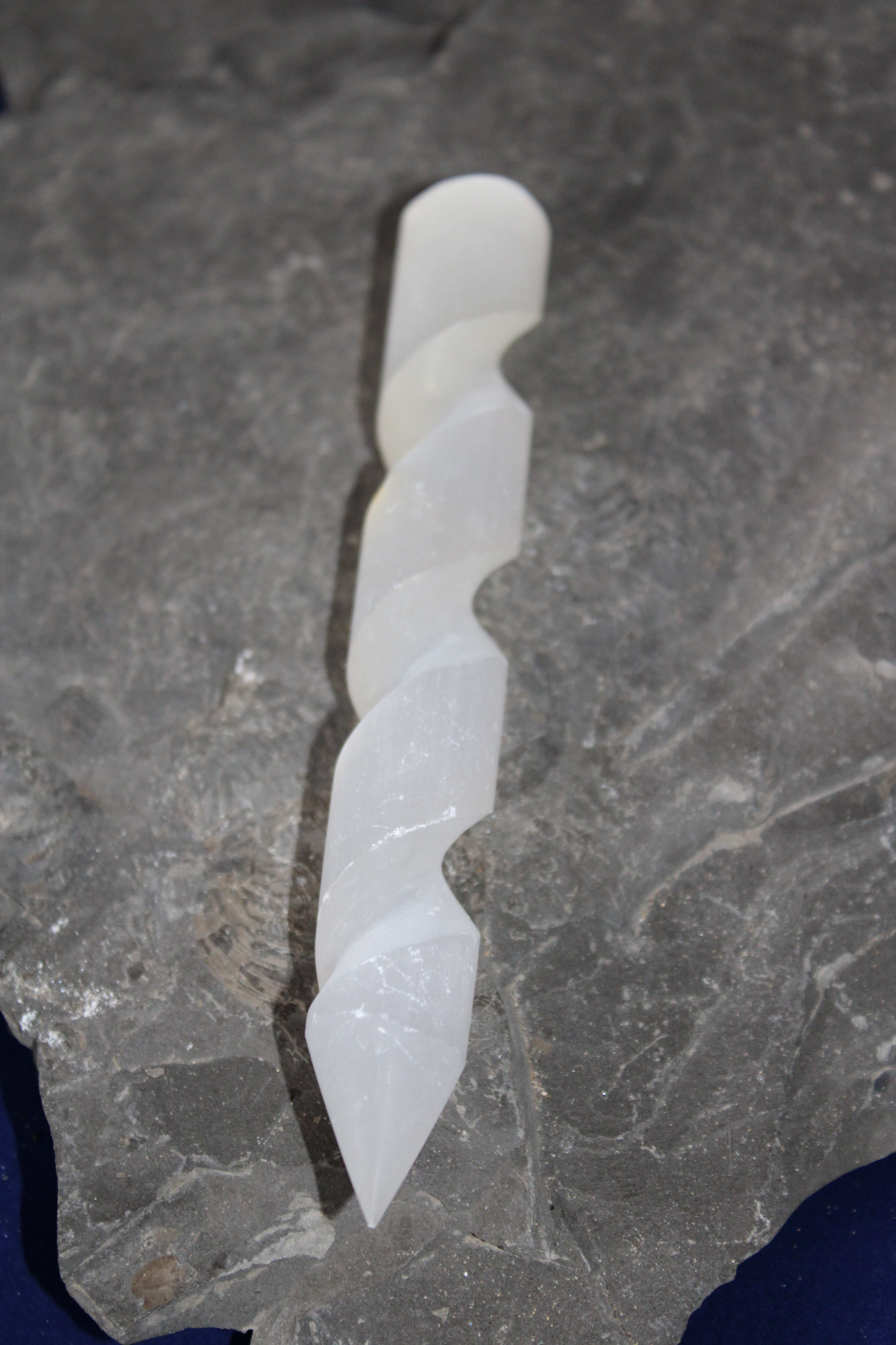Selenite Spiral Wand