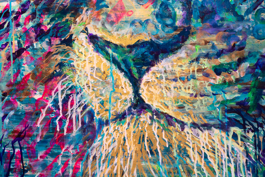 Luxury lion art by Hannah Shergold