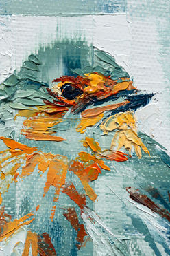 Original robin art painting by Hannah Shergold