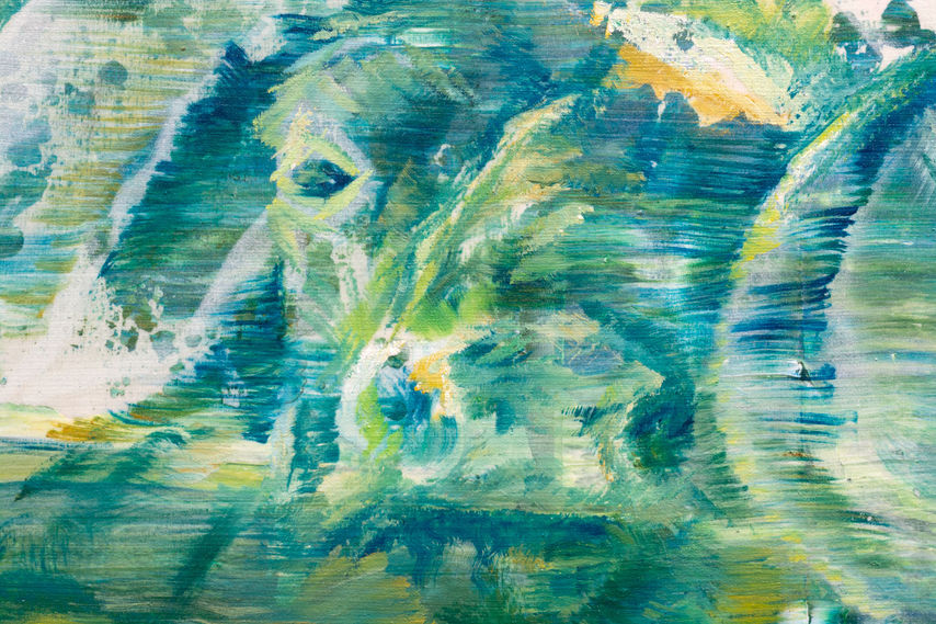 Buffalo painting by Hannah Shergold