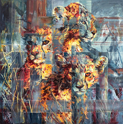 Cheetah Cubs in Hiding