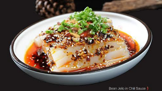 烧椒凉粉 Bean Jello in Chili Sauce