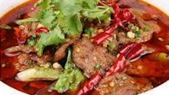 重庆水煮牛 Tender Beef in Spicy Broth