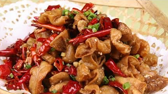 干锅肥肠 Pork Intestine in Hot Chili Peppers