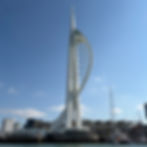 The Spinnaker Tower near a Portsmouth boat charter.