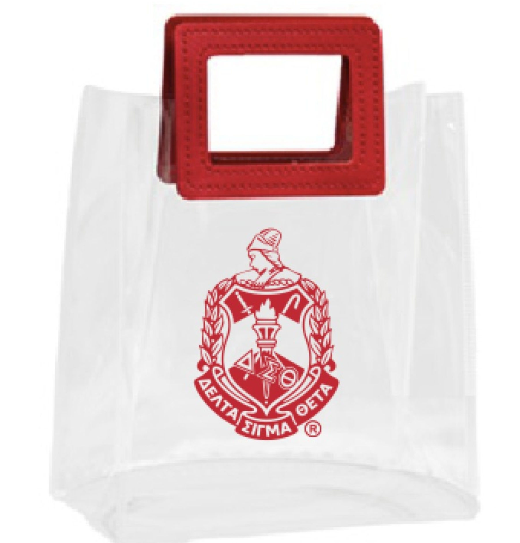 Clear Delta Bag with Crest or Greek Letters