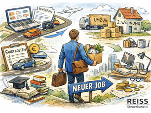 neuer Job mensch Umzug auto kosten REISS Steuerkanzlei