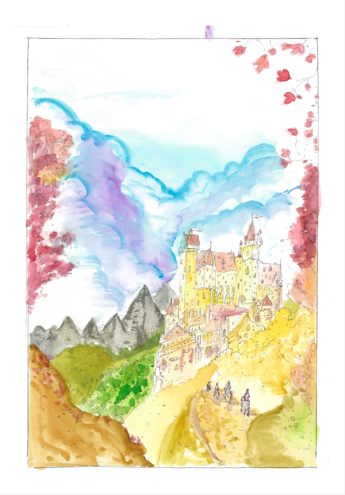 Watercolor - The Return of the Few - 8.5 × 11 in