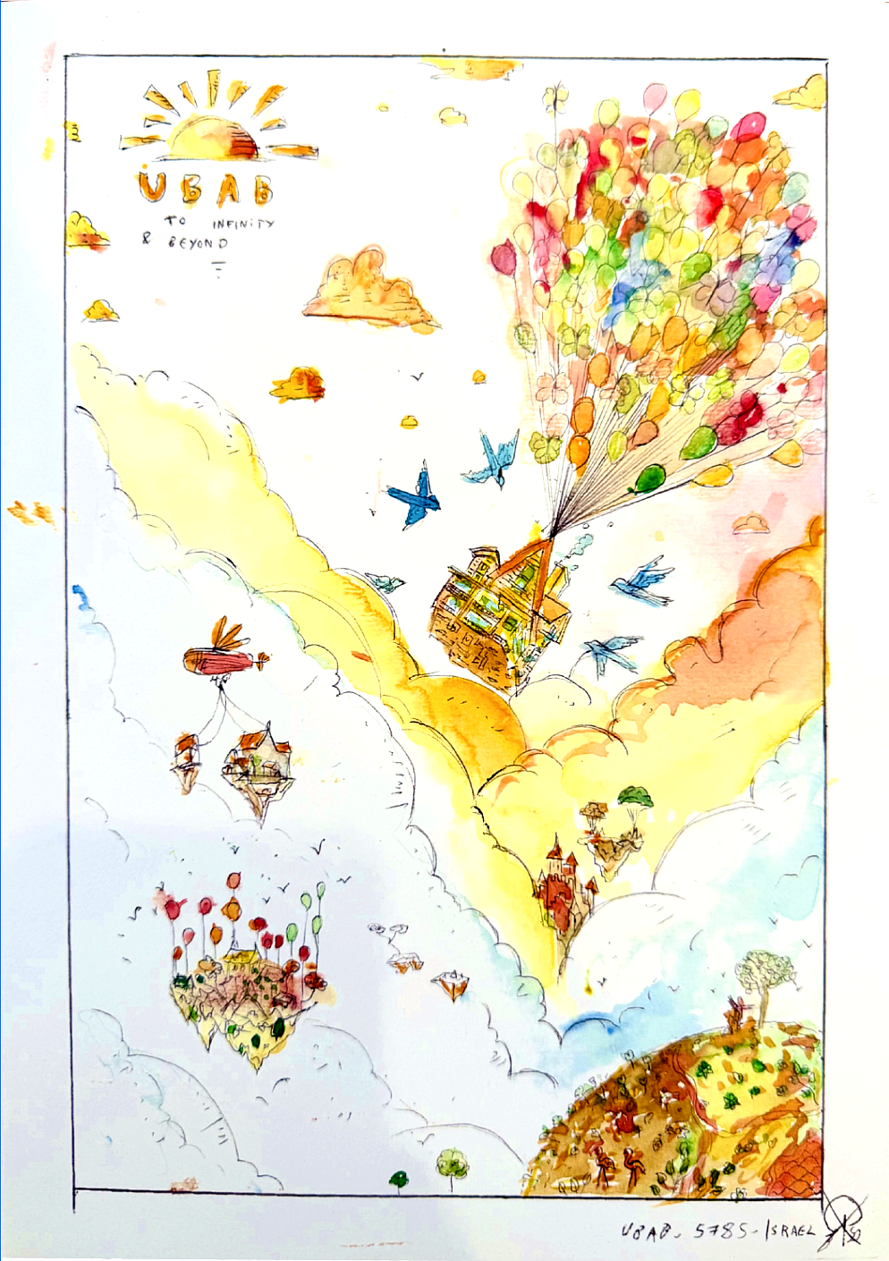 Watercolor - The Floating Foundation - 8.5 × 11 in