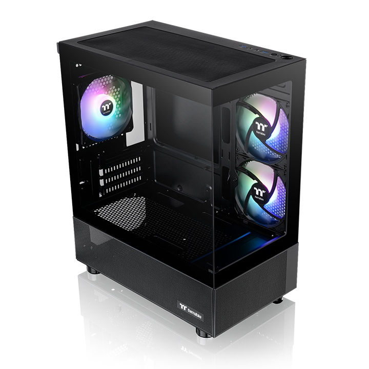 Thermaltake View 170 TG ARGB Black Micro-ATX Case; 3x120mm ARGB Fans included
