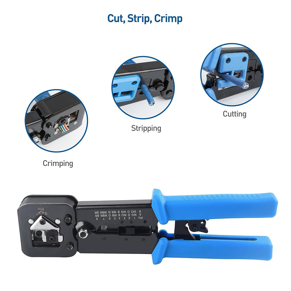 Thumbnail: Cable Matters Modular RJ45 Crimp Tool for Pass-Through Connectors
