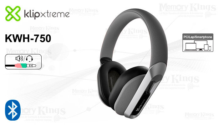 Thumbnail: Klip Xtreme Headphone Wireless-BT KWH-750GR On-ear