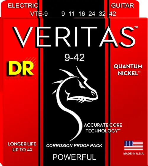 DR Strings VTE-9 Veritas Electric Guitar Strings - .009-.042 Light