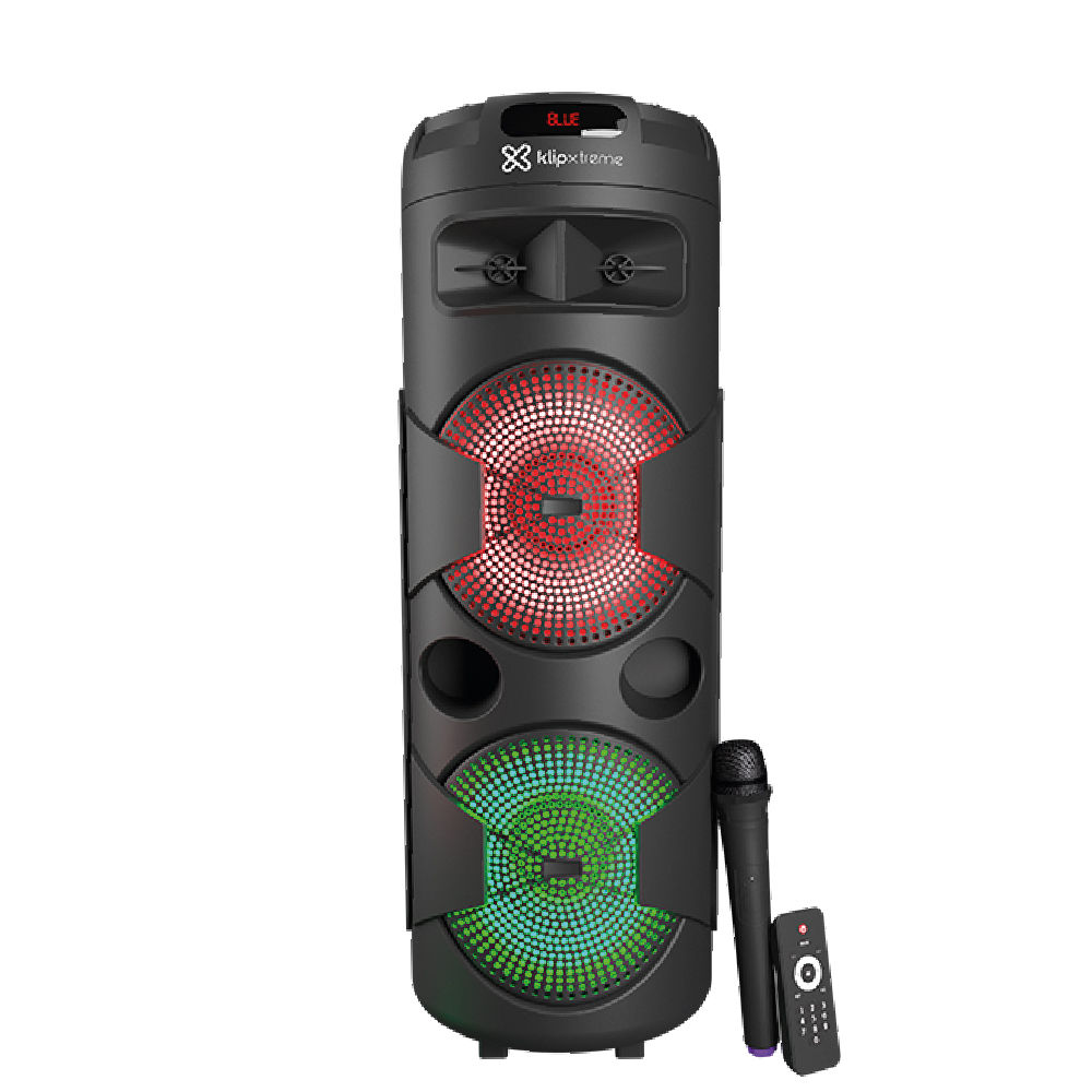 Klip Xtreme Speaker KLS-890 Portable Party Speaker 2x12in Wireless Mic