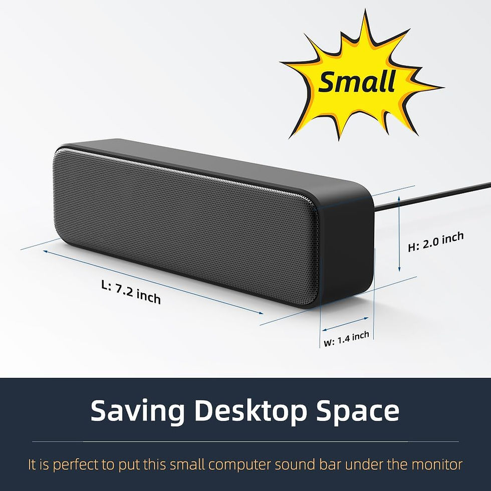 Thumbnail: USB Computer Laptop Speaker with Stereo Sound & Enhanced Bass