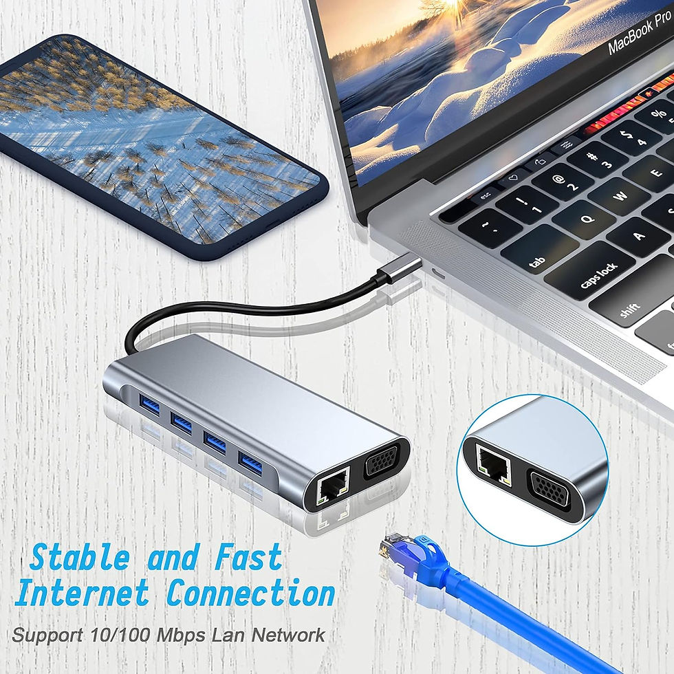 Thumbnail: USB C HUB, USB C Adapter 11 in 1 Dongle