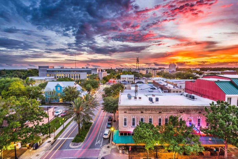Downtown Gainesville, Florida.