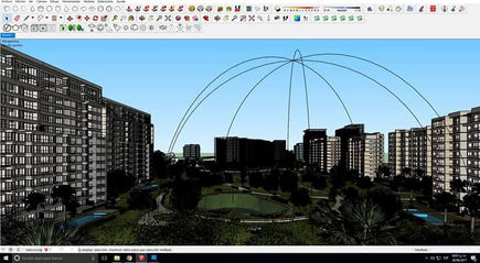 Modelado 3D conjunto habitacional