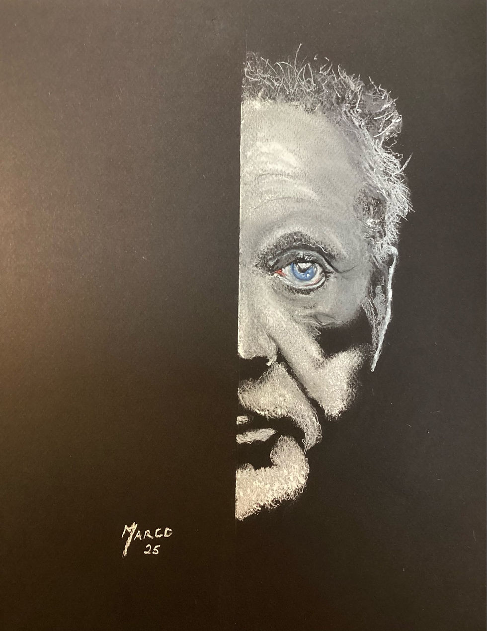 How to Create a Realistic Pastel & Charcoal Portrait on Black Paper – “Eyecon “Singer”Art Tutorial