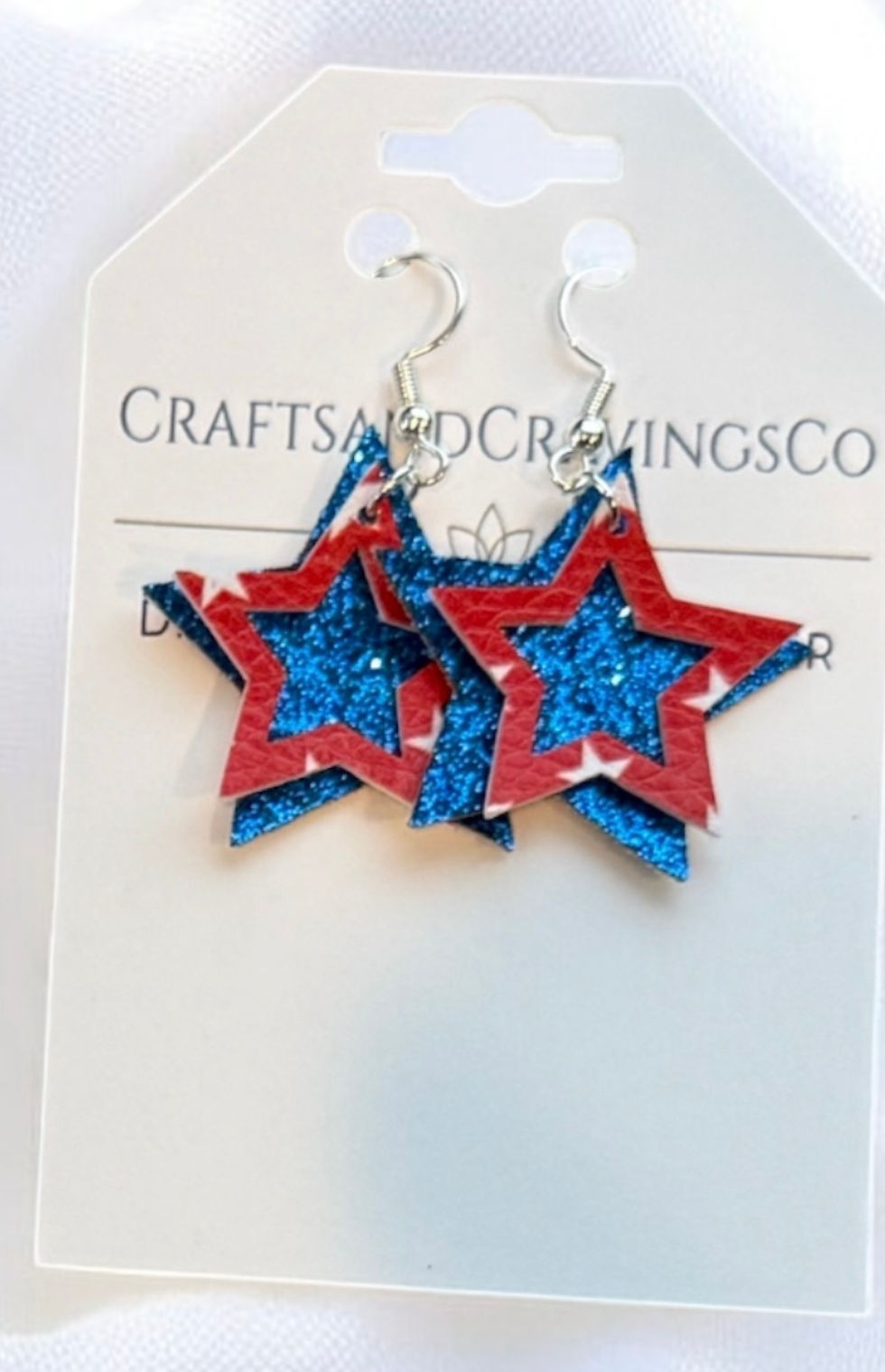 Thumbnail: Fourth of July Faux leather earrings
