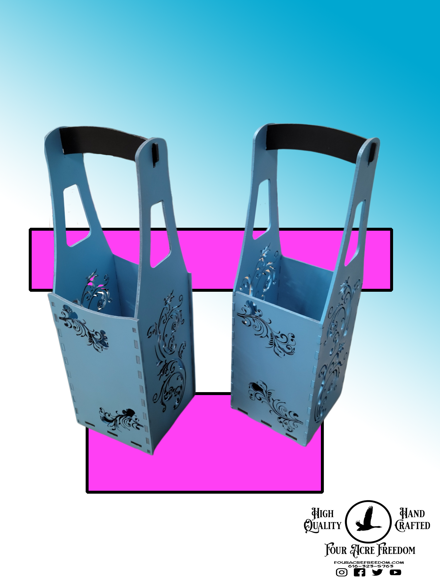 Hand Crafted Wine Caddy