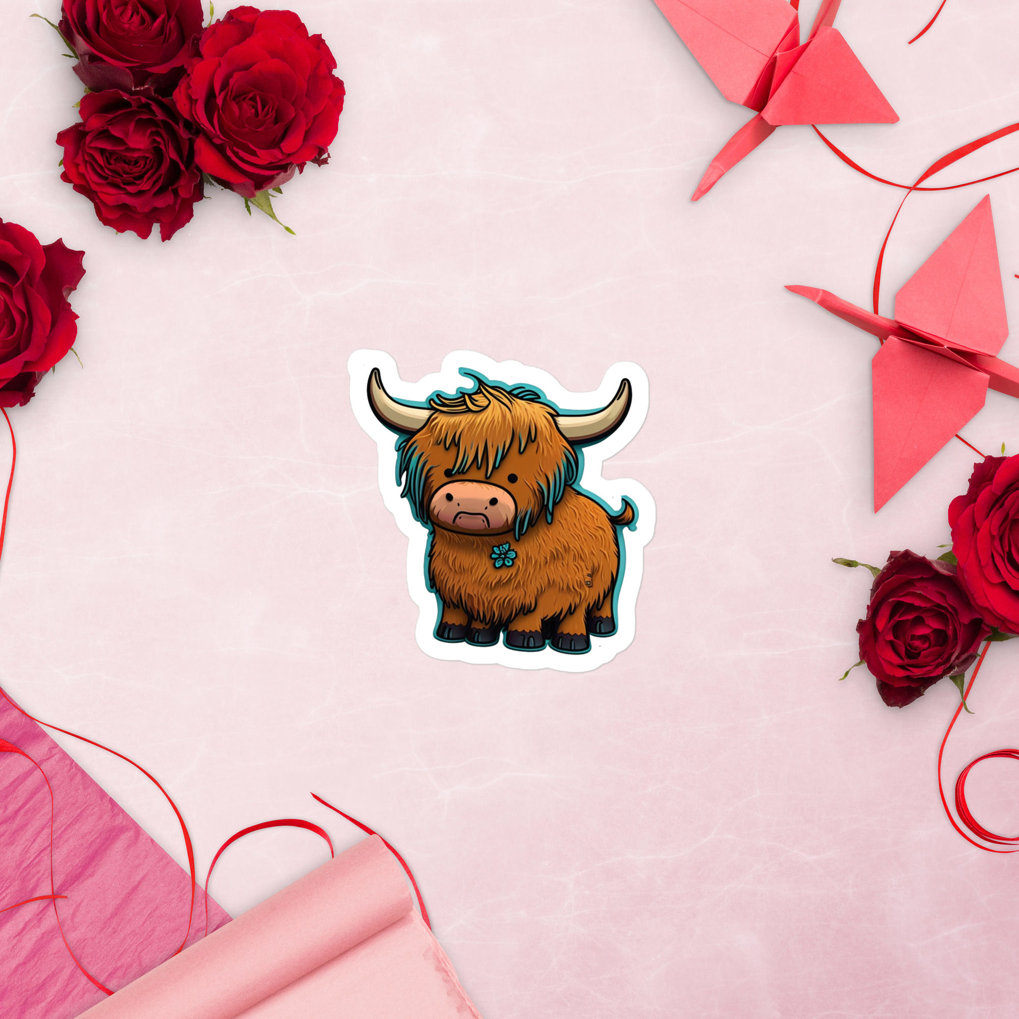 Scottish Cow Sticker