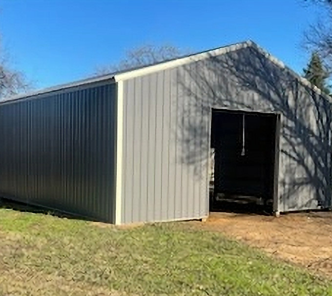 single roll up door on shop