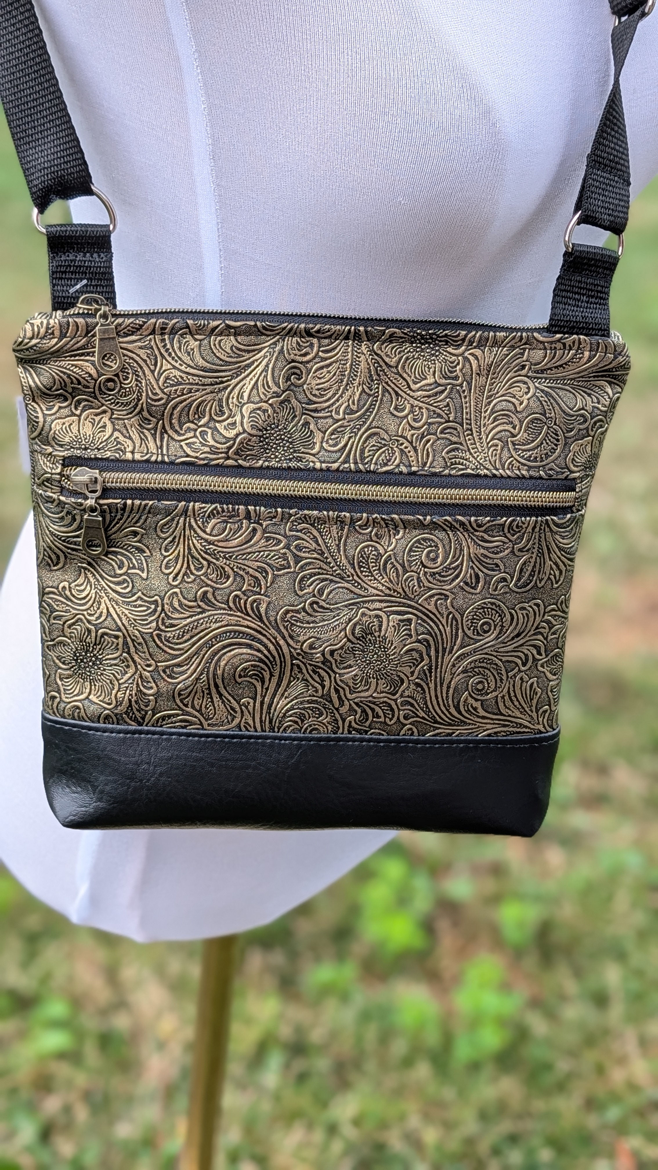 Vinyl crossbody bag
