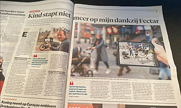 Newspaper article about app for children in Ukrain learning about ammunition hazards