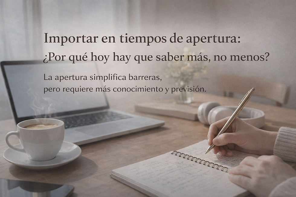 Importar en tiempos de apertura: por qué hoy hay que saber más, no menos