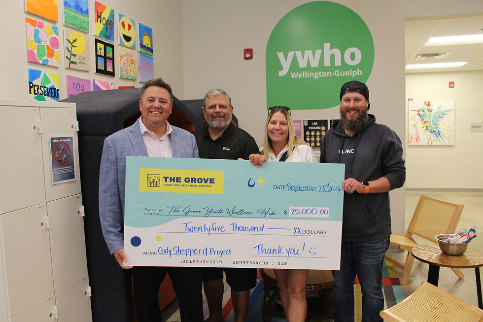 9th Annual Cody Shepperd Memorial Golf Tournament for Youth Wellness Hubs Ontario, Wellington-Guelph Fergus Hub