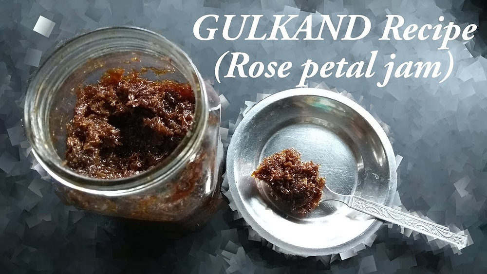 3 Ingredient Gulkand recipe No cook rose petal jam