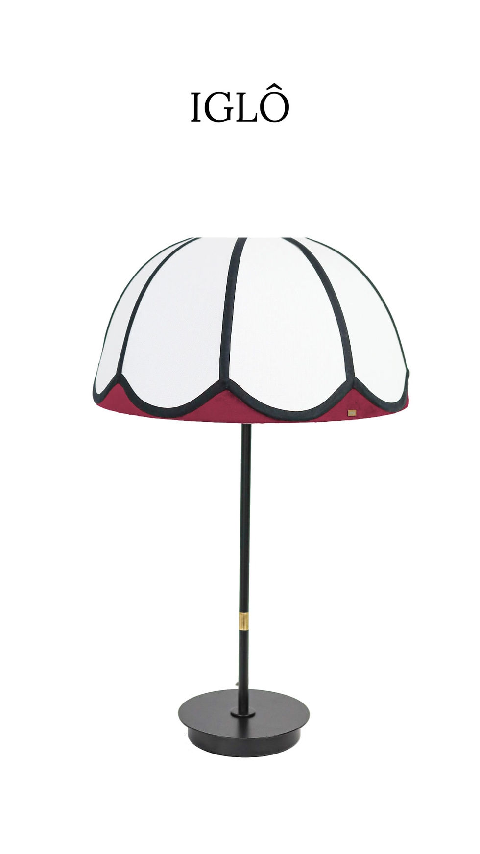 Miniatura: abajur de mesa, branco e rosa velho, inspirado nas casas de neve do povo Inuit, os iglus