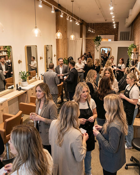 A salon networking event