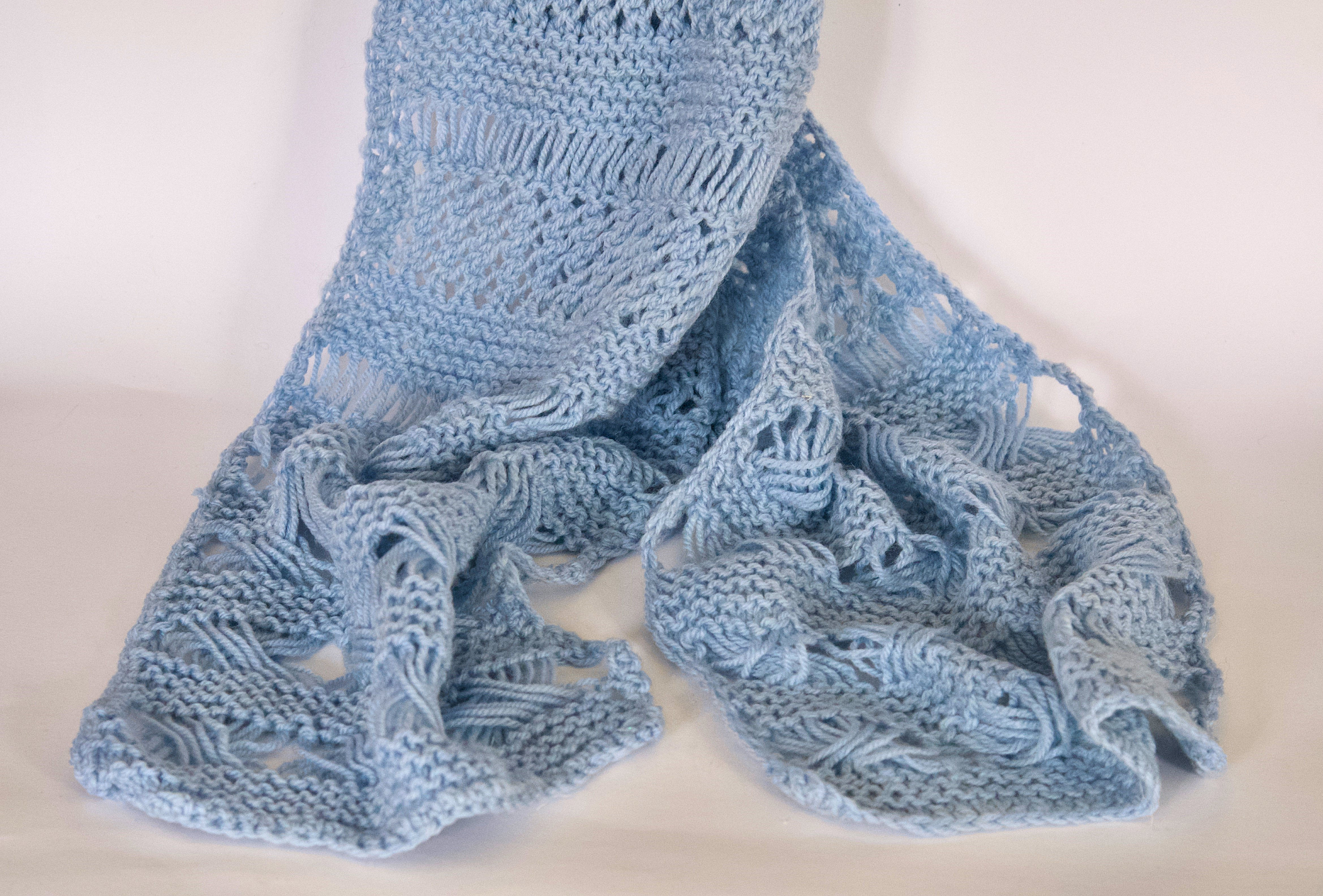 Winter Sky Knit Scarf