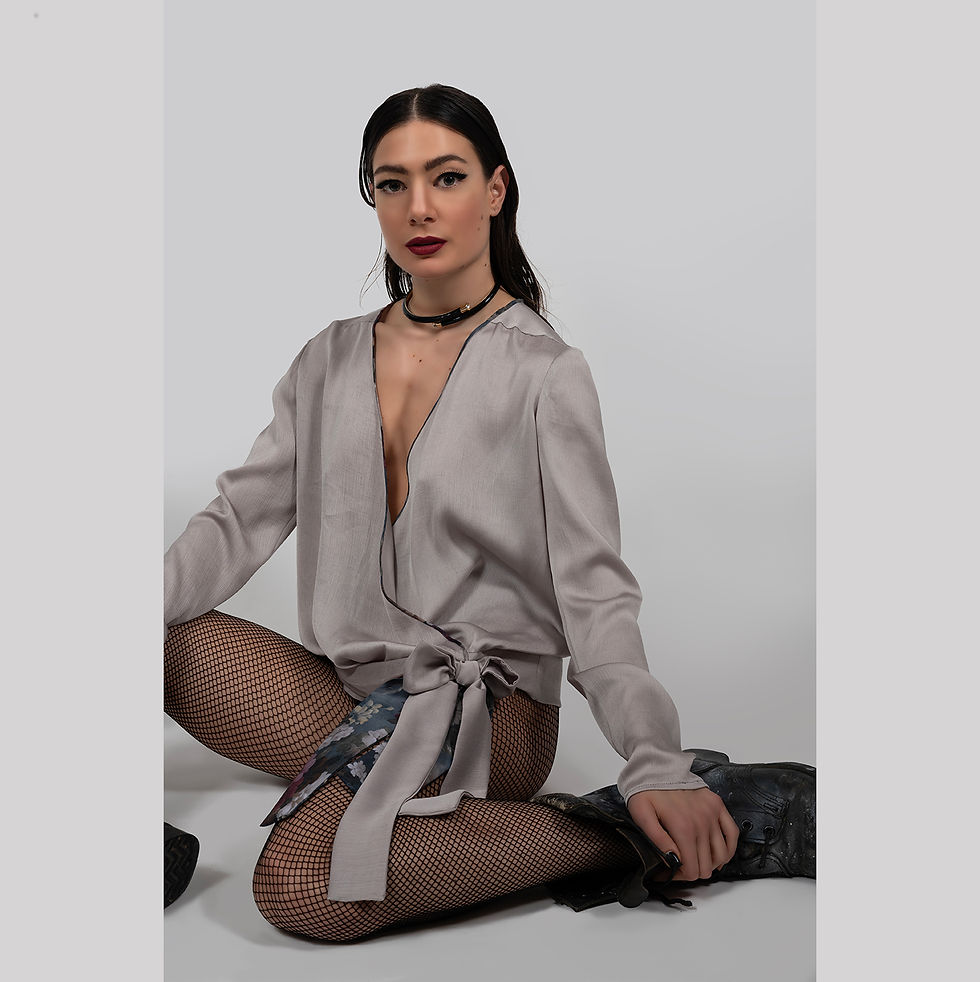 Thumbnail: Moonlit Whisper Blouse front view