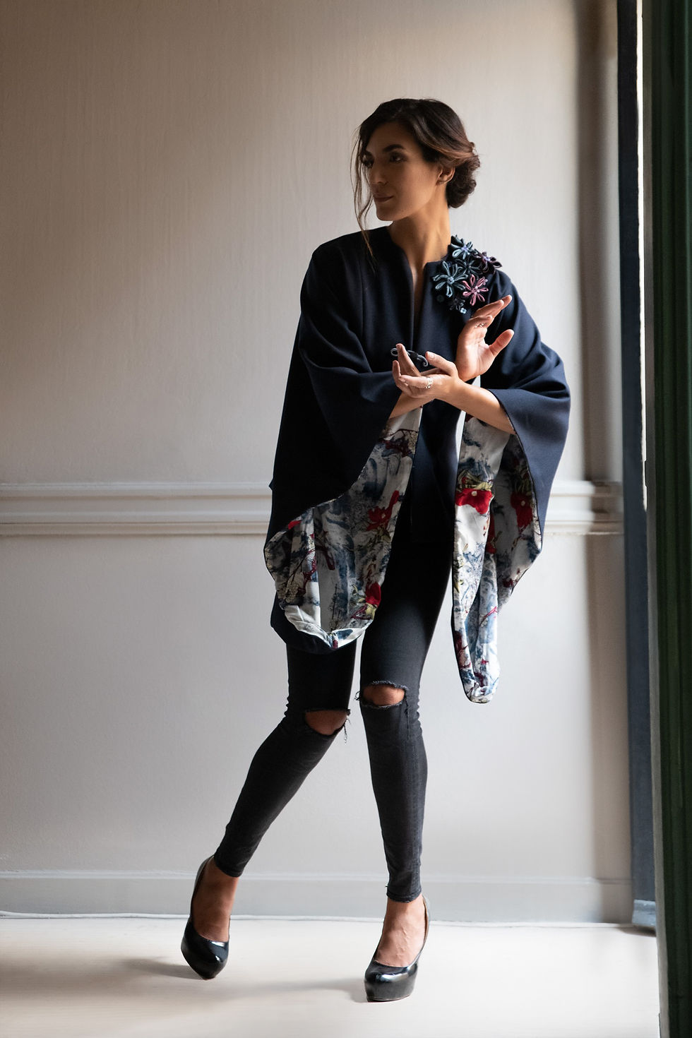 Thumbnail: Kimono Sleeves Jacket Style No1 front view