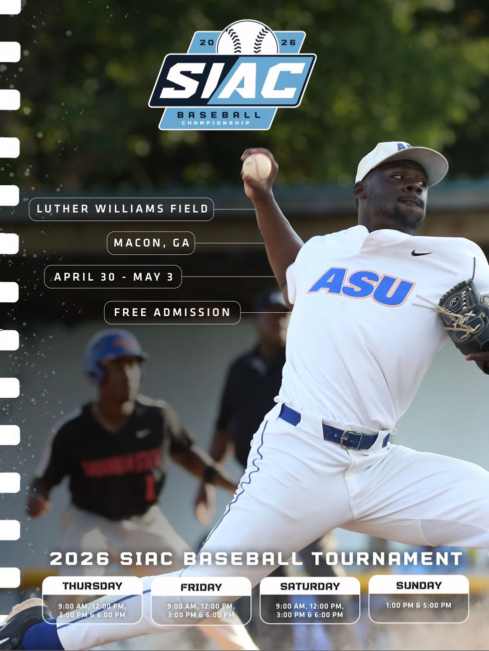 2026 SIAC Baseball Tournament Games Tickets (Free Admission)