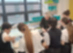 Kid's Kabin's Sue McBride working with secondary school children in Middlesbrough