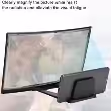 Thumbnail: 3D smartphone screen magnifier, foldable stand with adjustable zoom, ideal for w