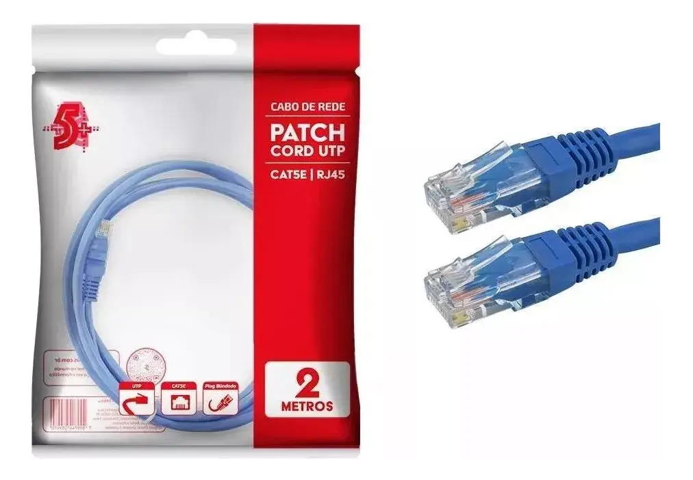CABO PATCH INFO - PATCH CORD CAT5E FTP - 2M - AZUL