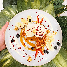We Wont tell Waffles With Gourmet Toppings