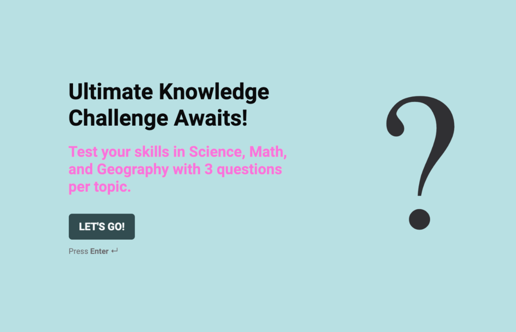 Scored quiz template